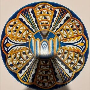 Copy of the Isabella d’Este plate from Judy Chicago’s iconic Dinner Party.